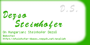 dezso steinhofer business card
